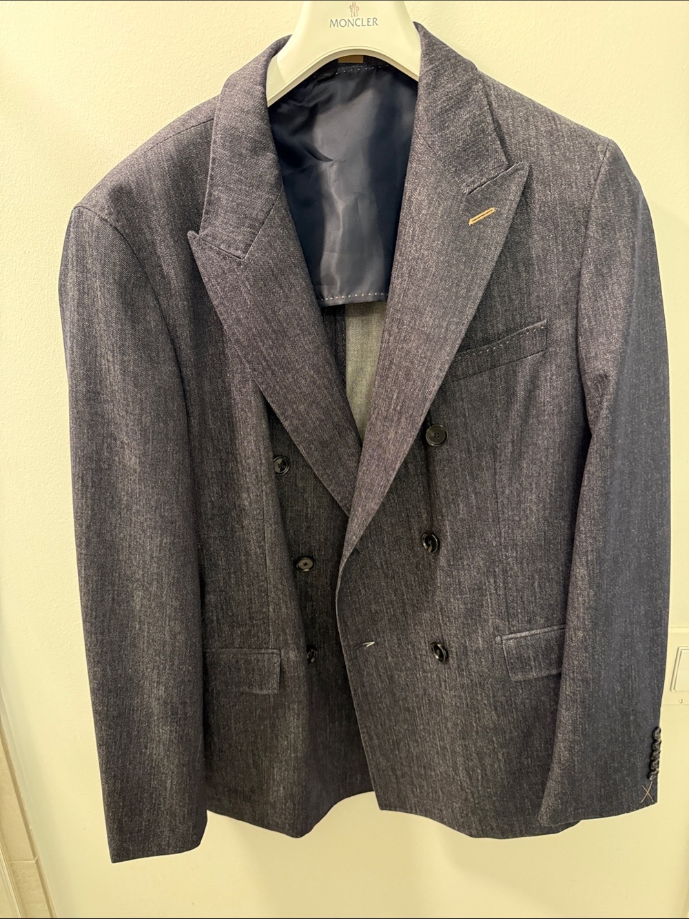 Boss Double-Breasted Sport Coat in Charcoal Gray